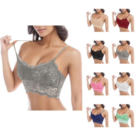 Lace Bras for Women Lightweight Racerback Longline Bralettes Camisole Bra Everyday Bra