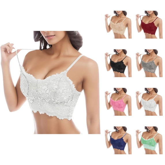 Lace Bras for Women Lightweight Racerback Longline Bralettes Camisole Bra Everyday Bra