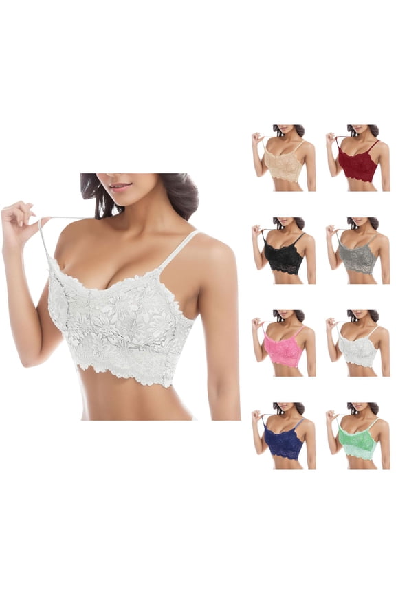 Lace Bras for Women Lightweight Racerback Longline Bralettes Camisole Bra Everyday Bra