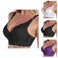 thumbnail image 1 of Lace Bras for Women Underwire Side Support Push Up Bralettes Racerback Cute Everyday Bra, 1 of 5