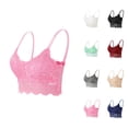 thumbnail image 1 of Lace Bras for Women V Neck Spaghetti Strap Cute Floral Lace Camisoles Bralettes Crop Tank Top, 1 of 6