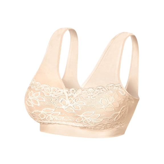 Lace Cami Stretch Bra, Nude, Small