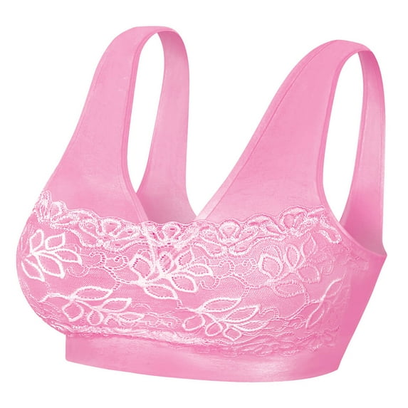 Lace Cami Stretch Bra, Pink, Small