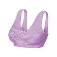 thumbnail image 1 of Lace Cami Stretch Bra, Purple, Small, 1 of 9