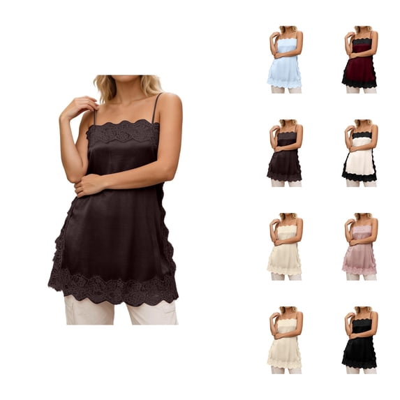 Lace Camisole Tops for Women Elegant Lace Patchwork Spaghetti Strap Cami Tank Tops Y2k Going out Tops Summer Outfits