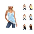 thumbnail image 1 of Lace Camisoles for Women 2026 Trendy Lace Patchwork Spaghetti Strap Asymmetrical Hem Camisole Tank Top, 1 of 4