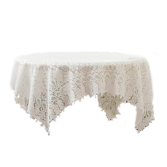 Lace Coffee Table Protectors Machine Washable Polyester Fabric Elegant Home Decoration Accent