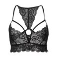 thumbnail image 1 of Lace Crop Tops Unpadded Bra Bralette Cami Lingerie Black, 1 of 8