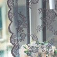 thumbnail image 1 of Lace Curtains 1 Panels Sheer Florals Embroidery Vintage Voile Window Panel Treatment Pair Ruffled Decor Drape for Bedroom/Kitchen, Rod Pocket, 1 of 6