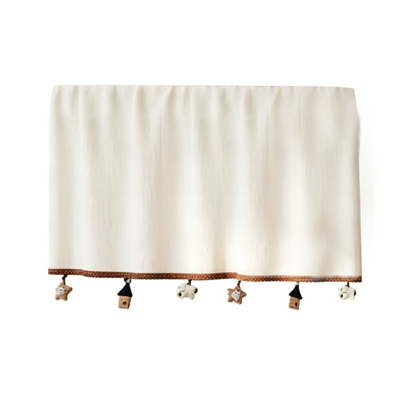 Lace Decor Air Conditioner Wind Deflector Textured Yarn Dustproof Cover for Indoor Wall Mounted Air Unit 35.4×17.7 Inch