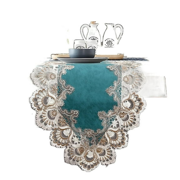 Lace Dining Table Runner, Coffee Table Runners 48 inches Long for Kitchen Home Christmas Party Decorations