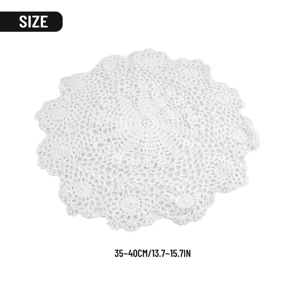 Lace Doilies Crochet Cloth Table Placemat Handmade Round Coasters ...