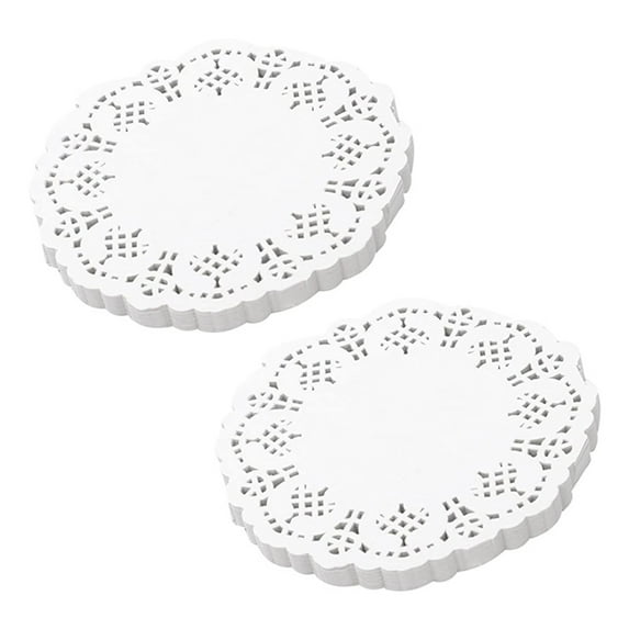 Lace Doilies Paper 200 Pcs,4.5 Inch Decorative Round Placemats,Liners for Cake,Desserts Baked Treat Tableware Display