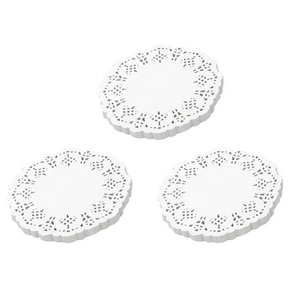 Lace Doilies Paper 300 Pcs,4.5 Inch Decorative Round Placemats,Liners for Cake,Desserts Baked Treat Tableware Display