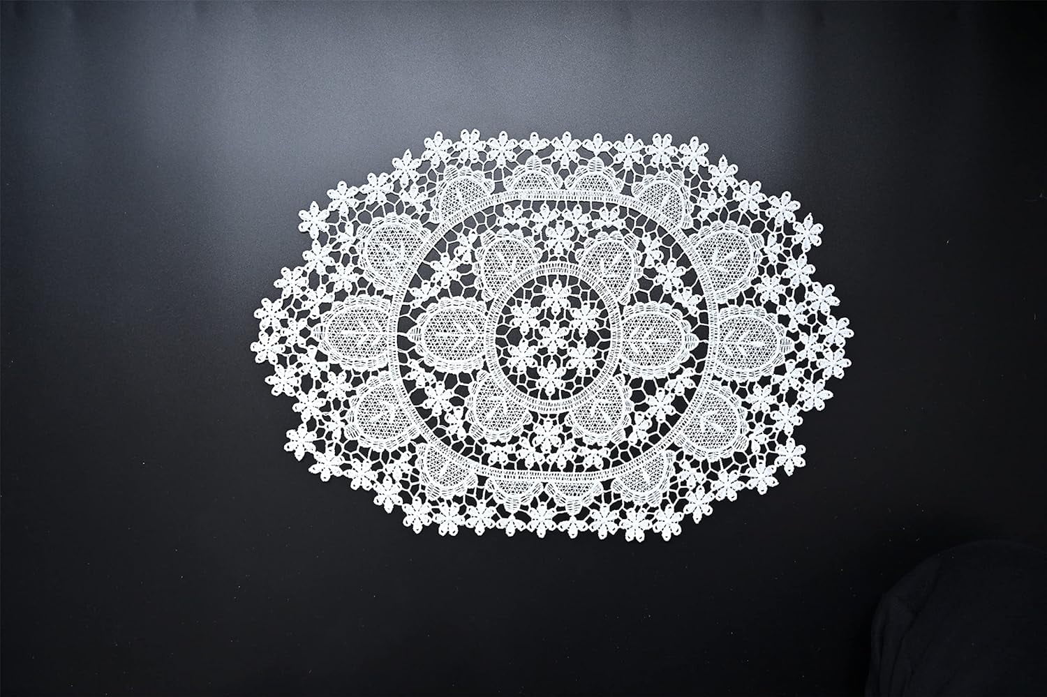 Lace Doily Table Runners Dresser Scarf Embroidered Flowers