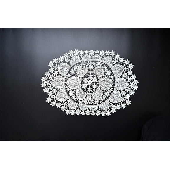 Lace Doily Table Runners Dresser Scarf Embroidered Flowers