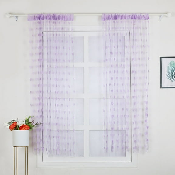Lace Door String Curtain for Doorways,Bohemian Curtains Window Wall Closet Bedroom Kitchen Hippie Hanging Panels Boho Room Divider(40 x 80 Inches, 2 Panels, Purple)