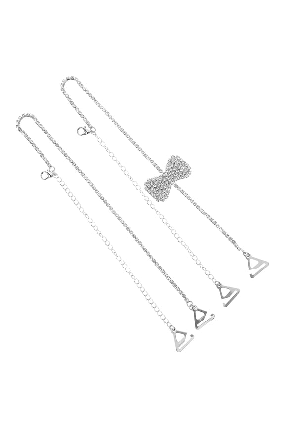 Bra Shoulder Strap Silver 1 Pair 17.7 In