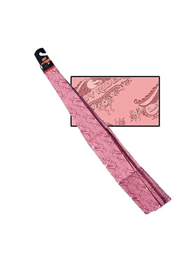 Lace Eagle Lady Rider, Original Design on Pink Fabric, Biker Style Scarf - 13" X 55"