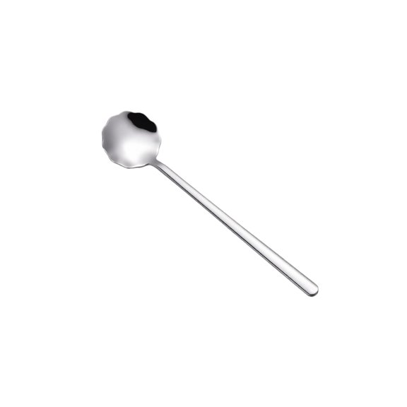 Lace Edged Round Spoon, Honey Stirrer Scalloped Dessert Spoon, Decorative Tea Tasting Scoop for Special Event Dining Table Presentations