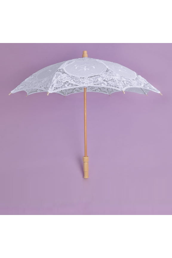 Lace Embroidered Sun Parasol Umbrella Bridal Wedding Dancing Party Photo Show Small Outdoor Umbrella Table Umbrella Stand Holder Umbrella for Women Bulk Clear Umbrellas for Weddings Plaid Umbrella