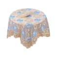 thumbnail image 1 of Lace Embroidered Tablecloth, Modern Gauze Dustproof Table Cover, Rustic Sheer Table Runner for Tea Dining Bedside Round Table Home Decor, 1 of 6