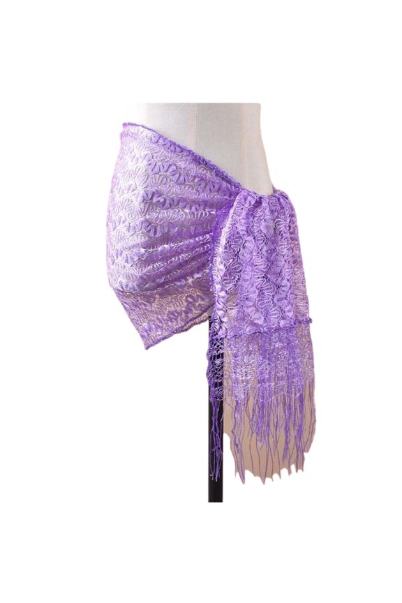 Lace Exotic Neck Scarf Ethnic Plush Lace for Men Women Fringed Season Neck Gaiter Stylish Fringed Neckwear
