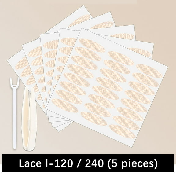 Lace Eyelid Tape Set - Size L, 240 Stickers - 1 Set, Invisible Double Eyelid Stickers Patch Eye Sticker Tape Makeup Tools, Easter, St. Patrick'S Day, Wedding, Eyeliner, Makeup Eyel Makeup Organizers
