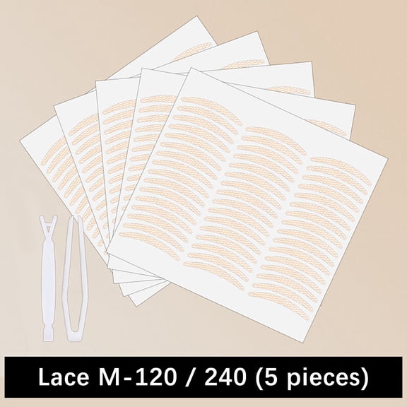 Lace Eyelid Tape Set - Size M, 240 Stickers - 1 Set, Invisible Double Eyelid Stickers Patch Eye Sticker Tape Makeup Tools, Easter, St. Patrick'S Day, Wedding, Eyeliner, Makeup Eyel Makeup Organizers