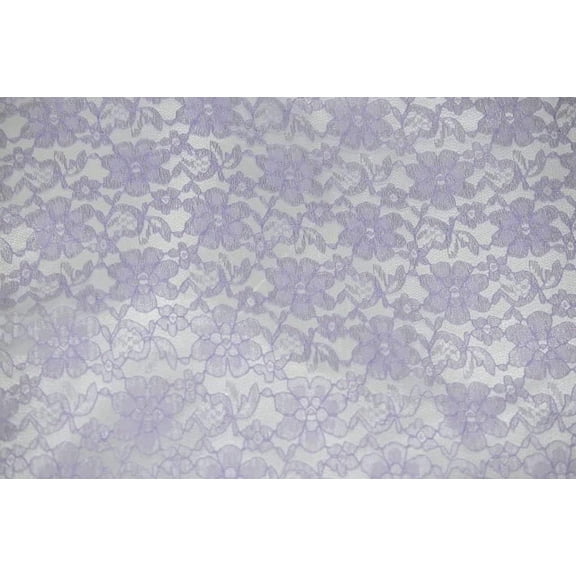 Lace Fabric 60" Wide Polyester French Floral by The Yard (1 Yard, Lavander)