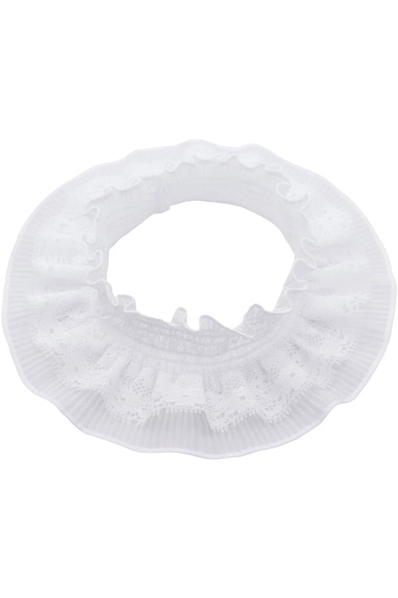 Lace Fake Collar High Neck Decoration Detachable Ruffle Blouse Collar Elastic Stand Neck Cover Warm Scarf for Women