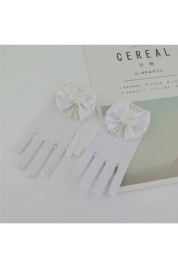 Lace Fishnet Gloves Communion Party Flower Girl Bride Gloves Party Ceremony Accessories