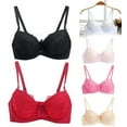 thumbnail image 1 of Lace Floral Full Coverage Underwire Bra T-shirt Bras for Women,36B, 1 of 8