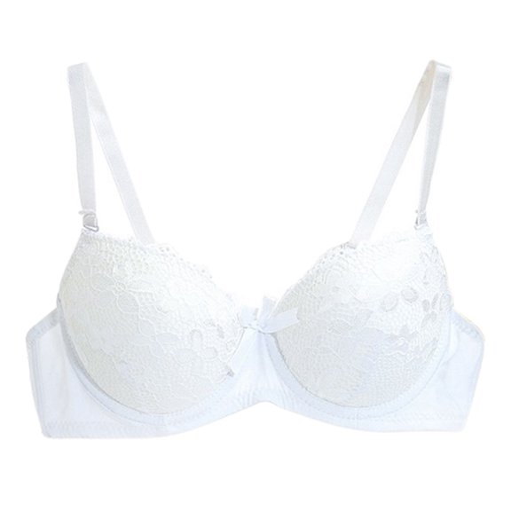 Lace Floral Full Coverage Underwire Bra T-shirt Bras for Women,36B