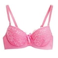 thumbnail image 1 of Lace Floral Full Coverage Underwire Bra T-shirt Bras for Women,40B, 1 of 2