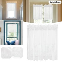 Lace Floral Lace Curtains Kitchen Coffee Curtains Bedroom Rod Curtains Lace Short Curtains Lace Curtains 24 X 29 Inches 1Panels, A