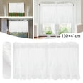 thumbnail image 1 of Lace Floral Lace Curtains Kitchen Coffee Curtains Bedroom Rod Curtains Lace Short Curtains Lace Curtains 51 X 16 Inches 1Panels Polyester Curtains,A,Polyester, 1 of 9