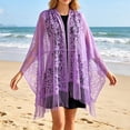 thumbnail image 1 of Lace Floral Shawls and Wraps for Women Evening Formal Dresses Wedding Bridal Shawl Scarf Purple One Size, 1 of 4