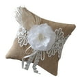 thumbnail image 1 of Lace Flower Rings Pillow Rings Cushion Holder Rural Styles Rings Bearer for Bride, 1 of 9