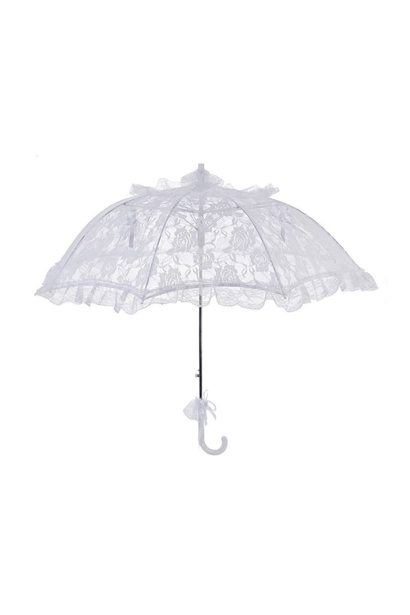 Lace Flower Umbrella with Rose Designs Perfect for Wedding TeaParties Wedding Photo Props Umbrella for Bride Bridesmaid