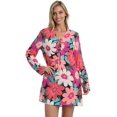 thumbnail image 1 of Lace Front Cover up Tunic Dress X-Small Multi//in Full Bloom, 1 of 2