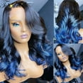 thumbnail image 1 of Lace Front Human Hair Wig with Baby Hair Ombre Orange Brazilian, 1 of 14