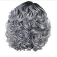 thumbnail image 1 of Lace Front Wig Human Hair Awwp Gray 1X Wig Headband Wig Human Hair Short Curly Wig Women's Full Wig Wig Cool Styling Wig Fashion Wig, Clear Out Stock!, 1 of 5