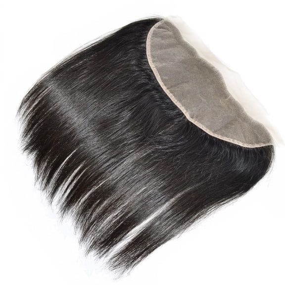 Lace Frontal 13x4 Length 18 Inch Black Brown Color 100% Virgin Brazilian Human Hair Swiss Lace Construction Seamless Blend with Natural Hairline For African Women Instant Makeover