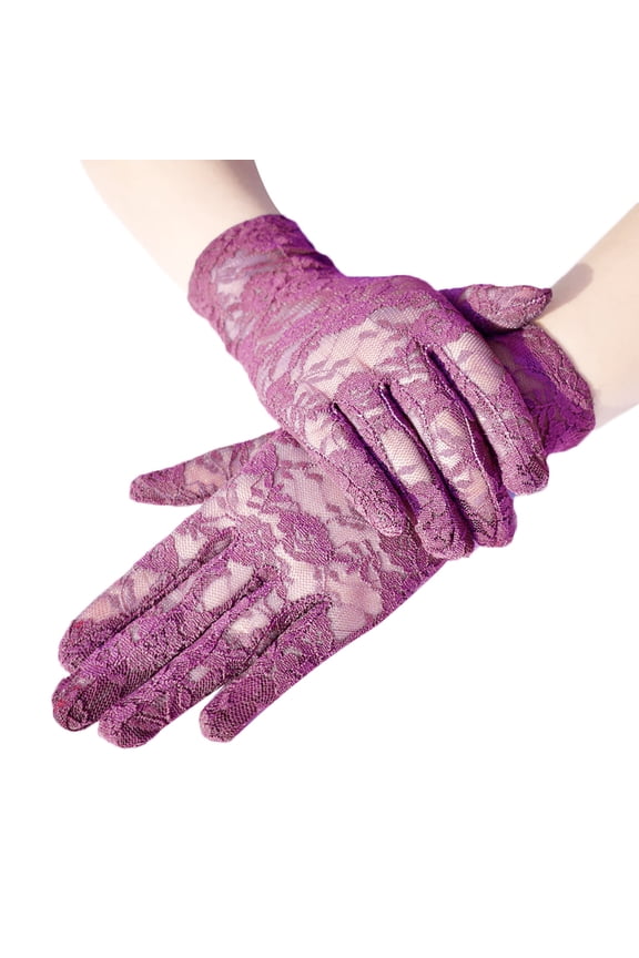 Lace Gloves Women Tea Party Gloves Bridal Wedding Sunblock Gloves Opera Prom Halloween Cosplay Gloves