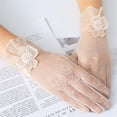 thumbnail image 1 of Lace Gloves for Women Tea Party Short Lace Gloves Courtesy Dressy for Role Play Fingerless Floral Gloves for Bridal Prom Wedding Dinner Party Evening Fingerless Gym Gloves Beige One Size, 1 of 7