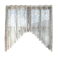 thumbnail image 1 of Lace Half Curtain with Rod Cover, Sheer Window Shade for Kitchen Bathroom Living Room Bedroom Doorway, Elegant Translucent Design Easy to Install and Washable, 1 of 5