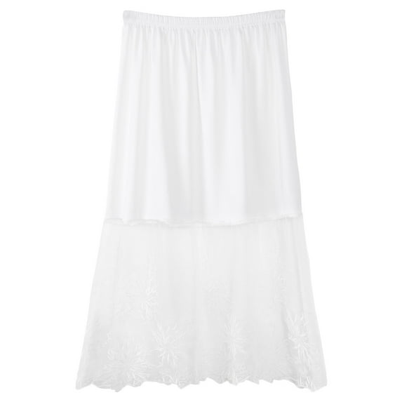 Lace Half Slip Skirts Extender Elastic Waist A-line Hollow Petticoat Underskirt