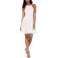 thumbnail image 1 of Lace Halter Fit & Flare Dress Ivory 6, 1 of 1