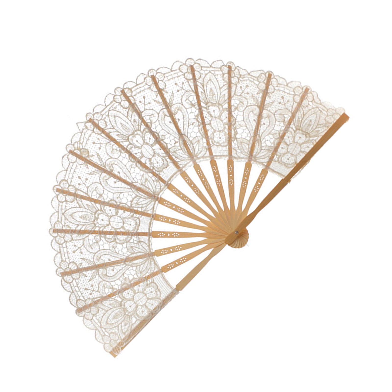 Handheld Fan Accessory Lace Handheld Fan For Bridal Photography Dance Props Sheer Hollowed ...